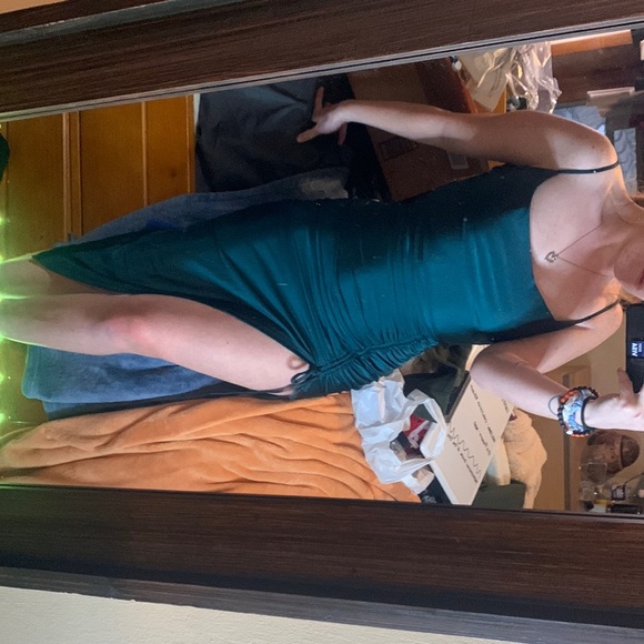 Windsor Hunter Green Dress-Small - Picture 2 of 3